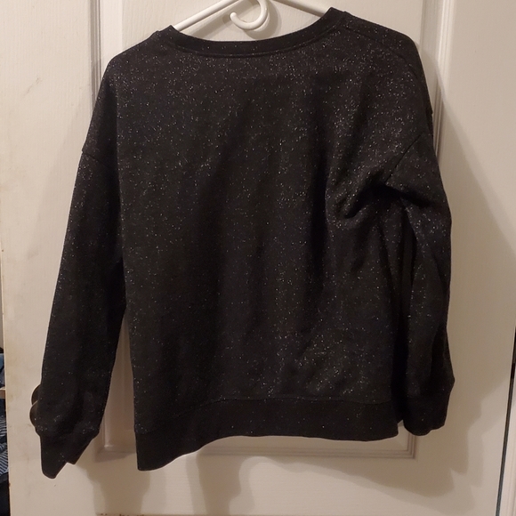 American Eagle Black Glitter Sweatshirt - Picture 2 of 4